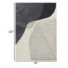 Rosy 8 x 10 Area Rug, Swirling Design Soft Pile Polyester, Black Gray Beige