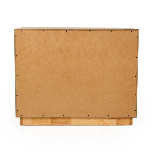 Noe Malia 32 Inch Nightstand, 1 Drawer, 1 Shelf, Natural Brown Solid Wood