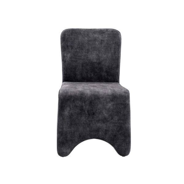 Cid Lou 19 Inch Side Dining Chair Set of 2, Gray Polyester, Panel Frame