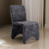 Cid Lou 19 Inch Side Dining Chair Set of 2, Gray Polyester, Panel Frame