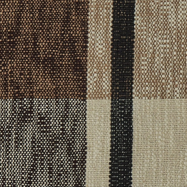 Tena 20 Inch Accent Pillow Set of 4, Square Plaid Pattern, Tan, Black White