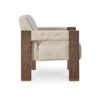 150220266991e24e39a77.jpeg Live Accent Chair, Cushioned Seat, White Faux Leather, Espresso Brown Wood