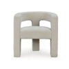 150220266991e2641c709.jpeg Sovi Accent Chair, Cushioned Seating, Barrel Back with Cutout Design, Ivory