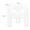 150220266991e268ae020.jpeg Sovi Accent Chair, Cushioned Seating, Barrel Back with Cutout Design, Ivory
