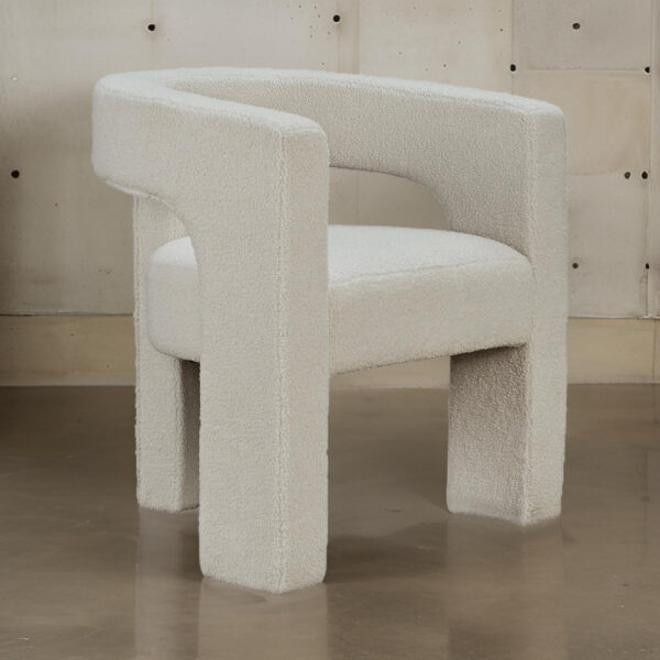 150220266991e26a47372.jpeg Sovi Accent Chair, Cushioned Seating, Barrel Back with Cutout Design, Ivory