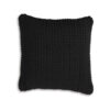 150220266991e28ccbe73.jpeg Accent Throw Pillow Set of 4, 20 Inch Square, Handwoven Black Cotton