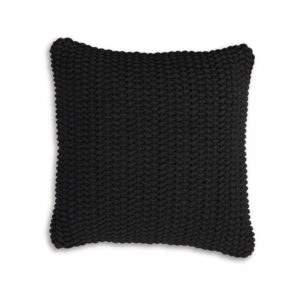 150220266991e28ccbe73.jpeg Accent Throw Pillow Set of 4, 20 Inch Square, Handwoven Black Cotton