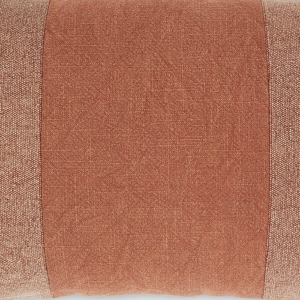 Ako Lumbar Pillow Set of 4, 14 x 22 Slim, Stonewashed Striped, Spice Pink