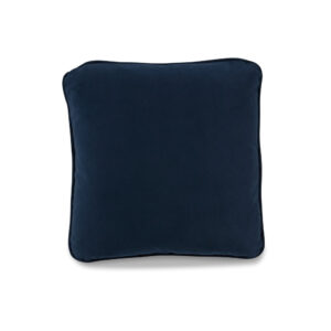 Wali Pillow Set of 4, 20 Inch Square, Feather Fill, Velvety Navy Blue