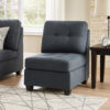 150220266991e2e50fa6c.jpeg Seh Armless Modular Sofa Chair with Plush Cushions, Soft Dark Gray Fabric