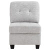 150220266991e2e8e24f6.jpeg Seh Armless Modular Sofa Chair with Plush Cushions, Soft Light Gray Fabric