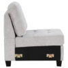150220266991e2ec259d7.jpeg Seh Armless Modular Sofa Chair with Plush Cushions, Soft Light Gray Fabric