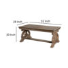 Gia Coffee Table, 52 Inch Rectangular Top, Carved Details, Brown Solid Wood