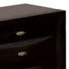 150220266991e305ea215.jpeg Simo Nightstand, Spacious Top, Metal Knobs, 3 Drawers, Black Solid Wood