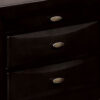 150220266991e308e28e3.jpeg Simo Nightstand, Spacious Top, Metal Knobs, 3 Drawers, Black Solid Wood