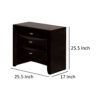 150220266991e30a81e16.jpeg Simo Nightstand, Spacious Top, Metal Knobs, 3 Drawers, Black Solid Wood