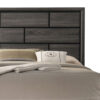 Erica Full Size Bed, Gray and Black Wood Finish, Panel Style Headboard