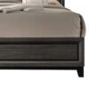Erica Full Size Bed, Gray and Black Wood Finish, Panel Style Headboard