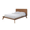 150220266991e36ea01c1.jpeg Stacy Queen Size Platform Bed, Panel Headboard, Walnut Brown Solid Wood