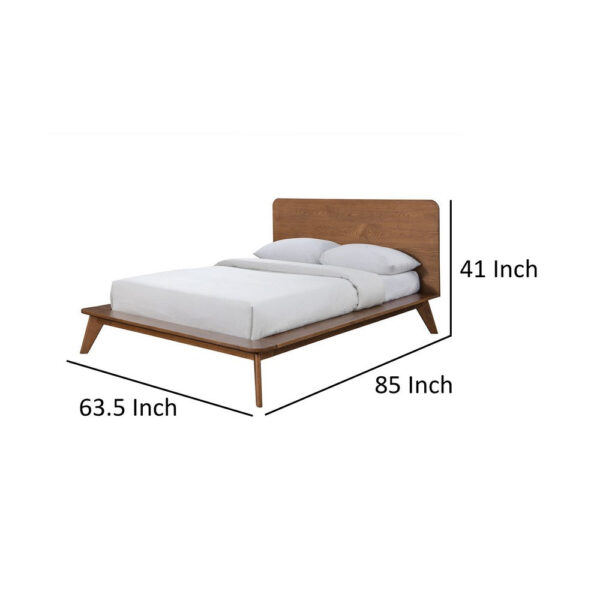 150220266991e375219f6.jpeg Stacy Queen Size Platform Bed, Panel Headboard, Walnut Brown Solid Wood