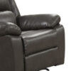 150220266991e3e8b1573.jpeg Lizzy Manual Glider Recliner Chair, Pillow Arms, Solid Wood, Gray Leather
