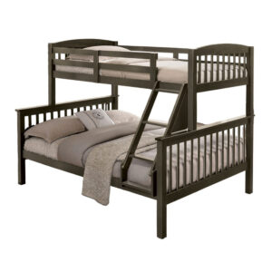150220266991e3fb84f40.jpeg Bruke Twin/Full Size Bunk Bed with Ladder, Slatted Gray Solid Hardwood