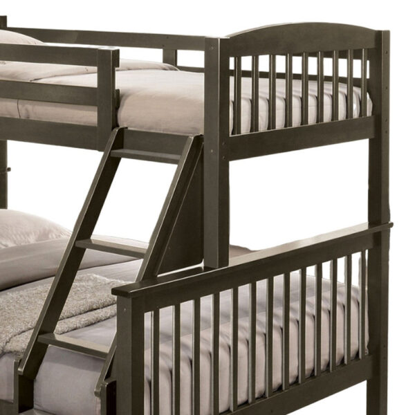 150220266991e3fd08af5.jpeg Bruke Twin/Full Size Bunk Bed with Ladder, Slatted Gray Solid Hardwood