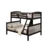 150220266991e407df27b.jpeg Bruke Twin/Full Bunk Bed with Ladder, Slatted Cherry Brown Solid Hardwood