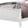 Ryla Full Size Bed, Sleek Modern Panel Headboard Design, White Solid Wood