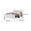 Ryla Full Size Bed, Sleek Modern Panel Headboard Design, White Solid Wood