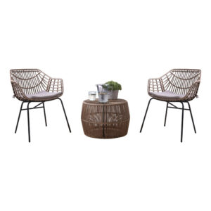 150220266991e435f2a0b.jpeg Zyan 3pc Outdoor Set, 2 Accent Chairs with Table, Black Steel, Gray, Rattan