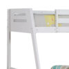 Emily Twin Over Full Bunk Bed with Ladder, 2 Drawers, White Solid Wood