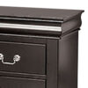 150220266991e52bcd401.jpeg Ryla Nightstand, 2 Drawers, Black Solid Wood, Nickel Metal Drop Handles