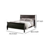 Ryla Twin Size Bed, Classic Sleigh Panel Headboard, Black Solid Wood
