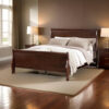 150220266991e55de260b.jpeg Ryla Twin Size Bed, Sleigh Panel Headboard, Dark Cherry Brown Solid Wood