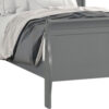 Ryla Full Size Bed, Sleigh Panel Headboard, Classic Light Gray Solid Wood