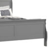 150220266991e57791dfb.jpeg Ryla Queen Size Bed, Sleigh Panel Headboard, Classic Light Gray Solid Wood