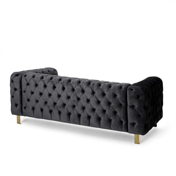 150220266991e58eb79c1.jpeg Nua Sofa, Chesterfield Tufted Black Velvet, 84 Inch, Modern Gold Legs