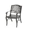 Toni Outdoor Armchair Set of 2, Cabriole, Scrolled Lattice Bronze Aluminium