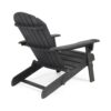 Outdoor Adirondack Chair with Cupholders, Foldable, Dark Gray Wood Finish