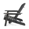 Outdoor Adirondack Chair with Cupholders, Foldable, Dark Gray Wood Finish