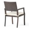 150220266991e66b6a700.jpeg Roeh Outdoor Dining Chair Set of 2, Contemporary Wicker and Brown Fabric