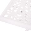 Toni Table, 67 Inch Rectangular Lattice Top, Saber Legs, White Aluminium