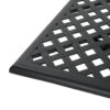 Cay Outdoor Dining Table, 67 Inch Rectangular, Lattice Black Aluminium