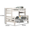 150220266991e6bbd2d6e.jpeg Damie Twin/Full Bunk Bed with Ladder, Brazilian Pine, White Solid Wood
