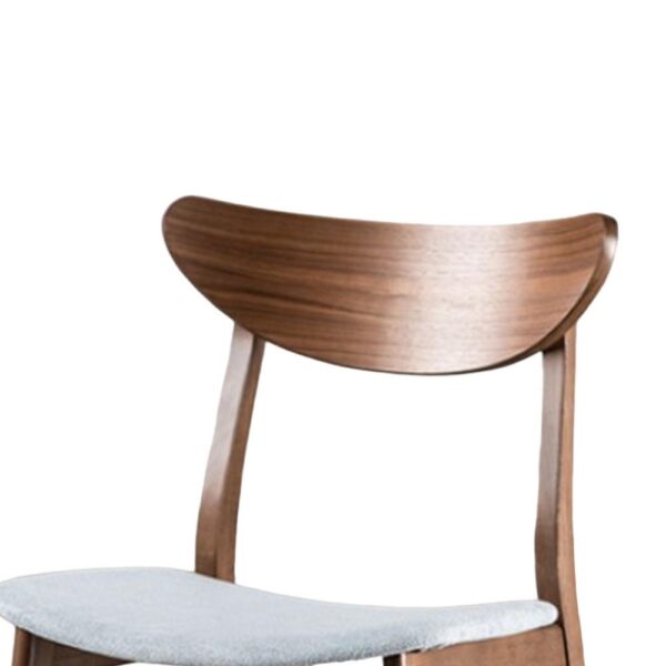 150220266991e71938031.jpeg Skie Side Dining Chair Set of 2, Curved Panel Back, Angle Legs, Gray Fabric