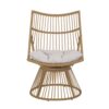 Laine 2 Piece Side Table and Chair Set, Light Brown Outdoor Faux Rattan