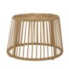 Laine 2 Piece Side Table and Chair Set, Light Brown Outdoor Faux Rattan