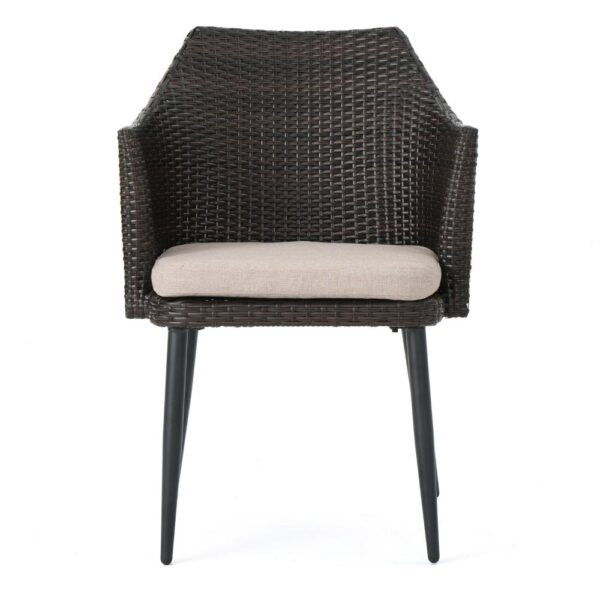 150220266991e79f82de5.jpeg Kenny 3pc Outdoor Accent Chair Set, 1 Table, White, Brown Rattan, Iron