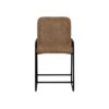 150220266991e7ad40ba9.jpeg Suze Counter Height Chair, Arched Back, Black, Cognac Brown Faux Leather